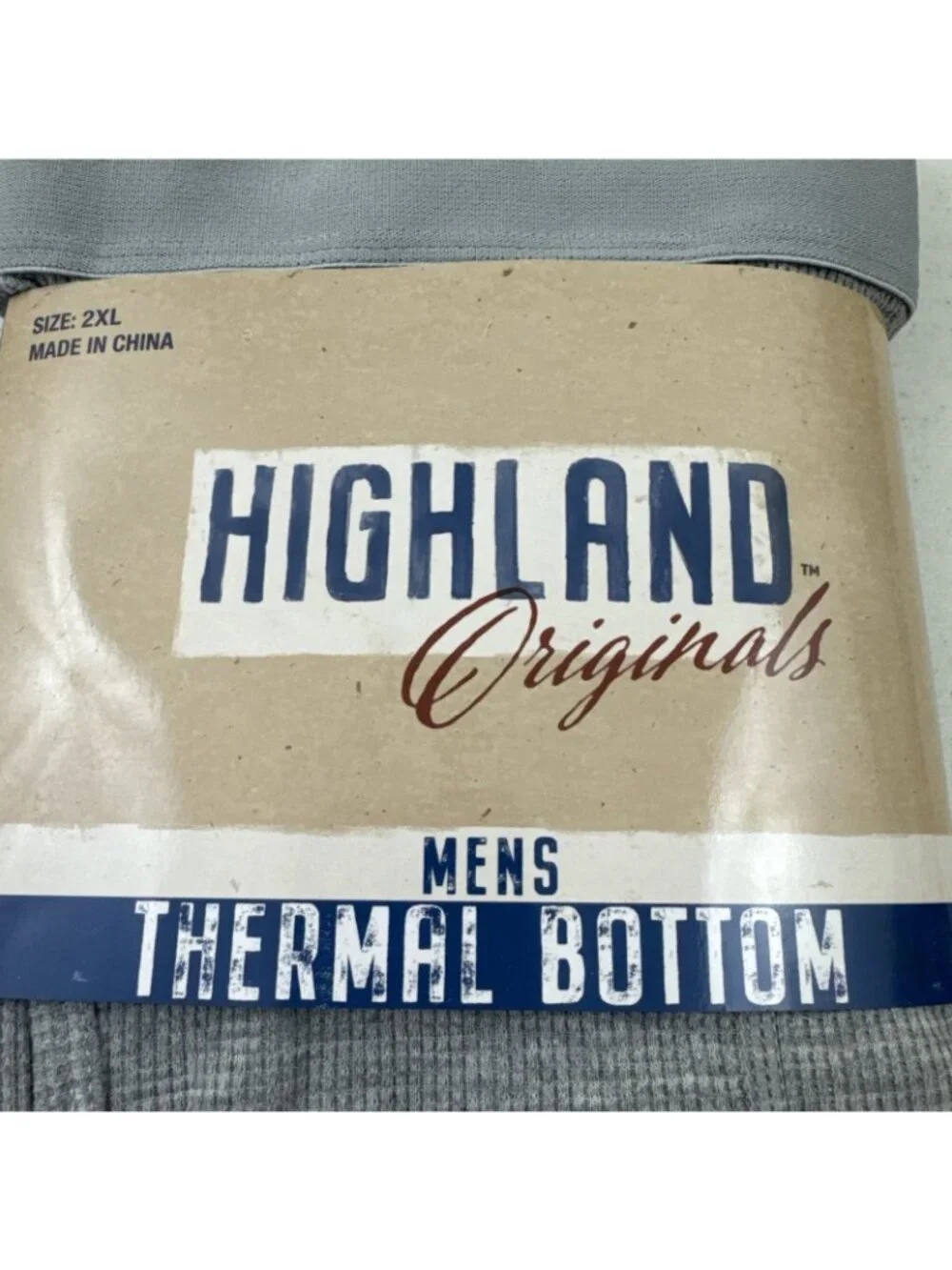 Highland Originals GRAY THERMAL UNDERWEAR BOTTOM Men's Pants Size 2XL